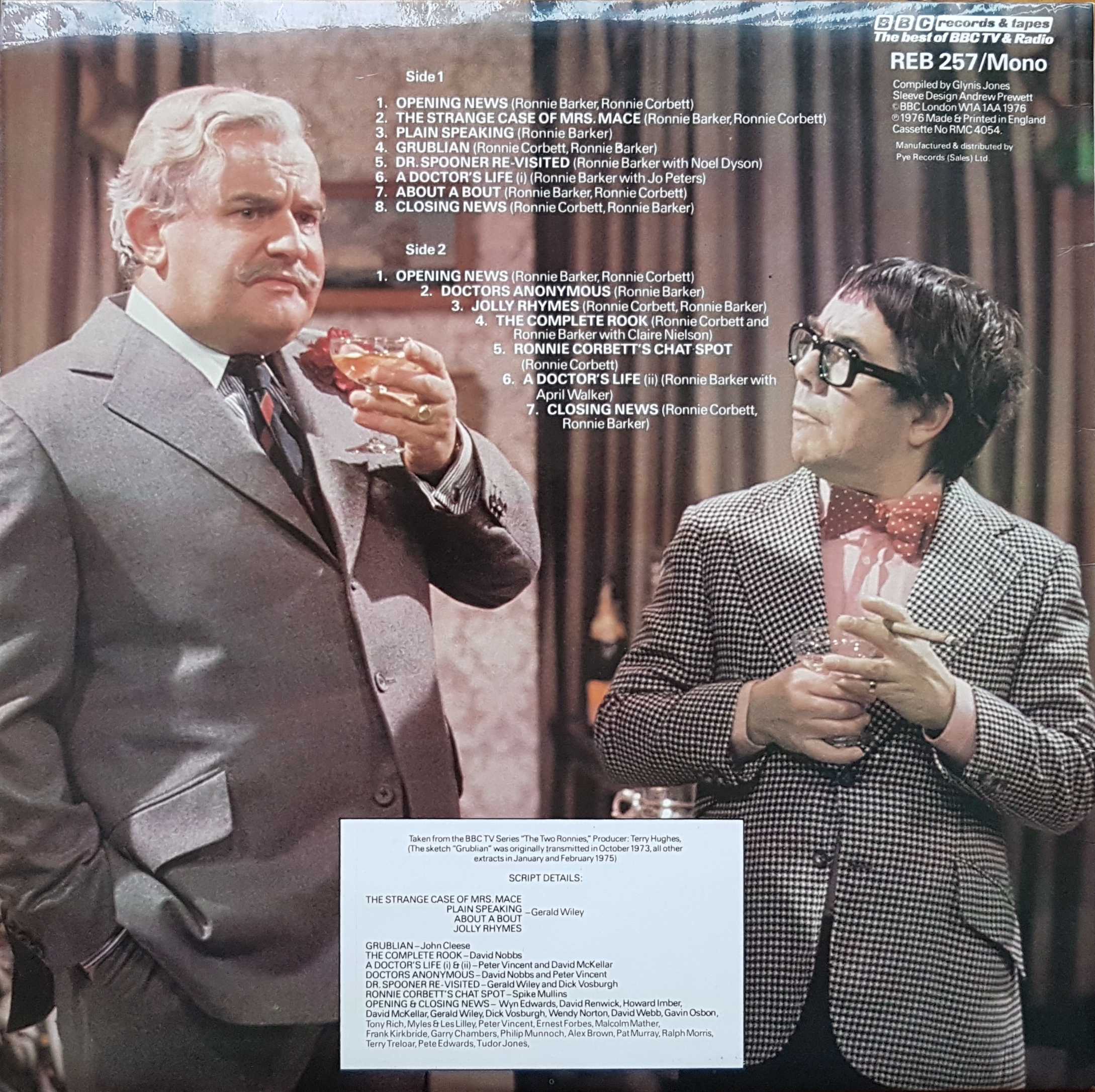 Picture of REB 257 The two Ronnies by artist Various from the BBC records and Tapes library